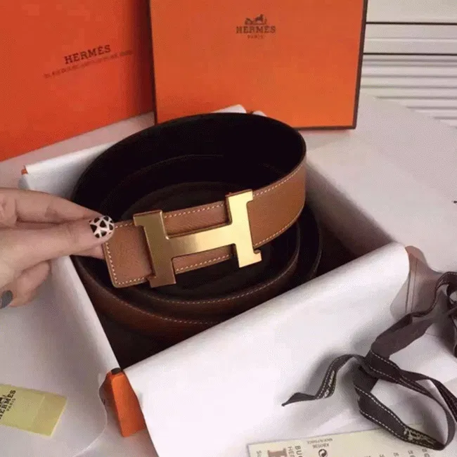 Top-quality Hermes Kits belt featuring Constance buckle in brown epsom — image 6