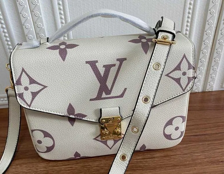 Louis Vuitton Bicolor Monogram Empreinte Metis Bag In Cream And Bois De Rose Pink — image 2