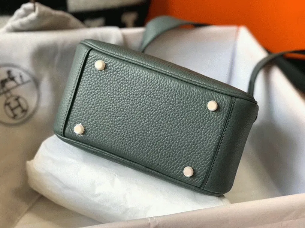 Best Hermes Lindy Mini handbag in vert amande — image 7
