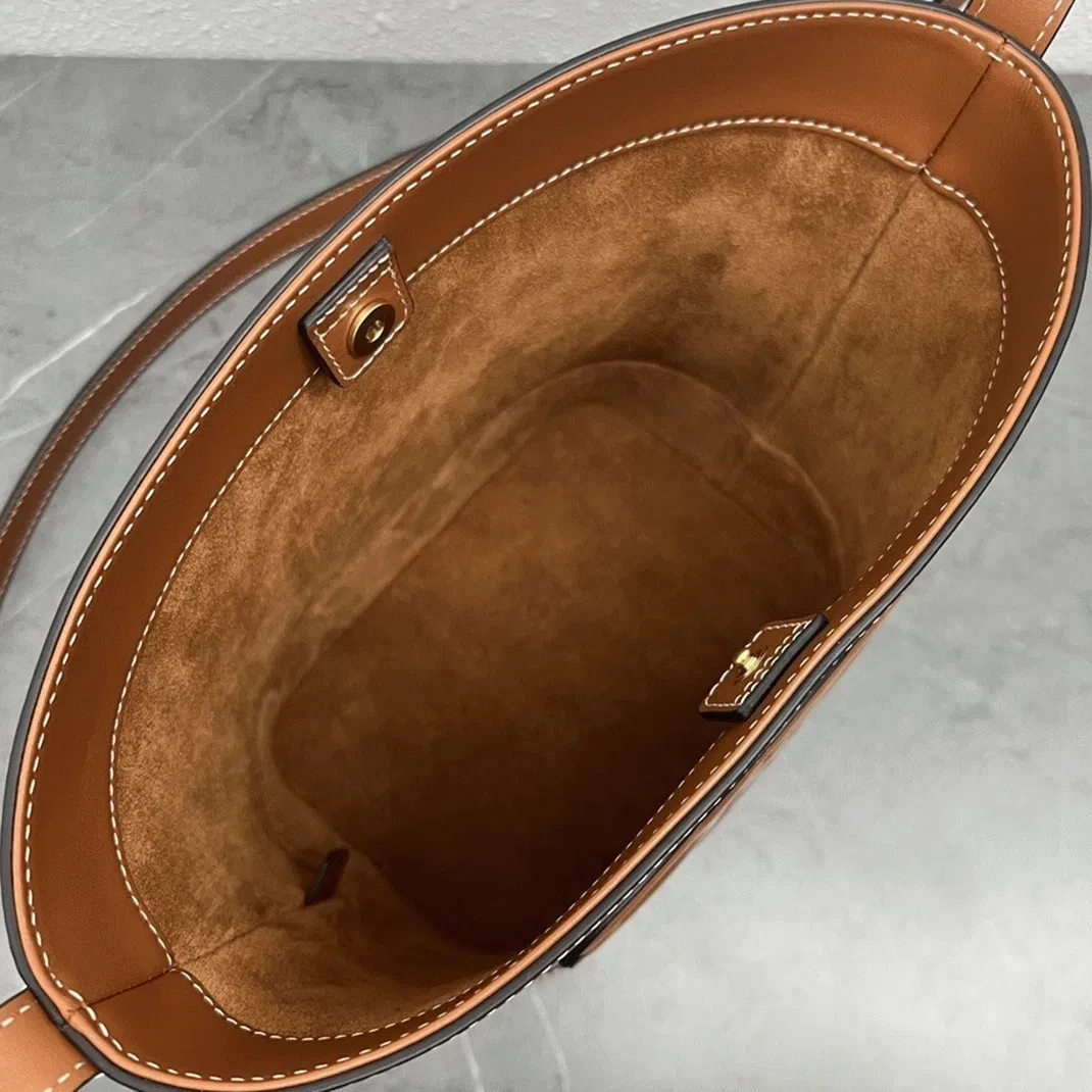 Top Quality Celine Small Bucket Cuir Triomphe In Brown Calfskin — image 4