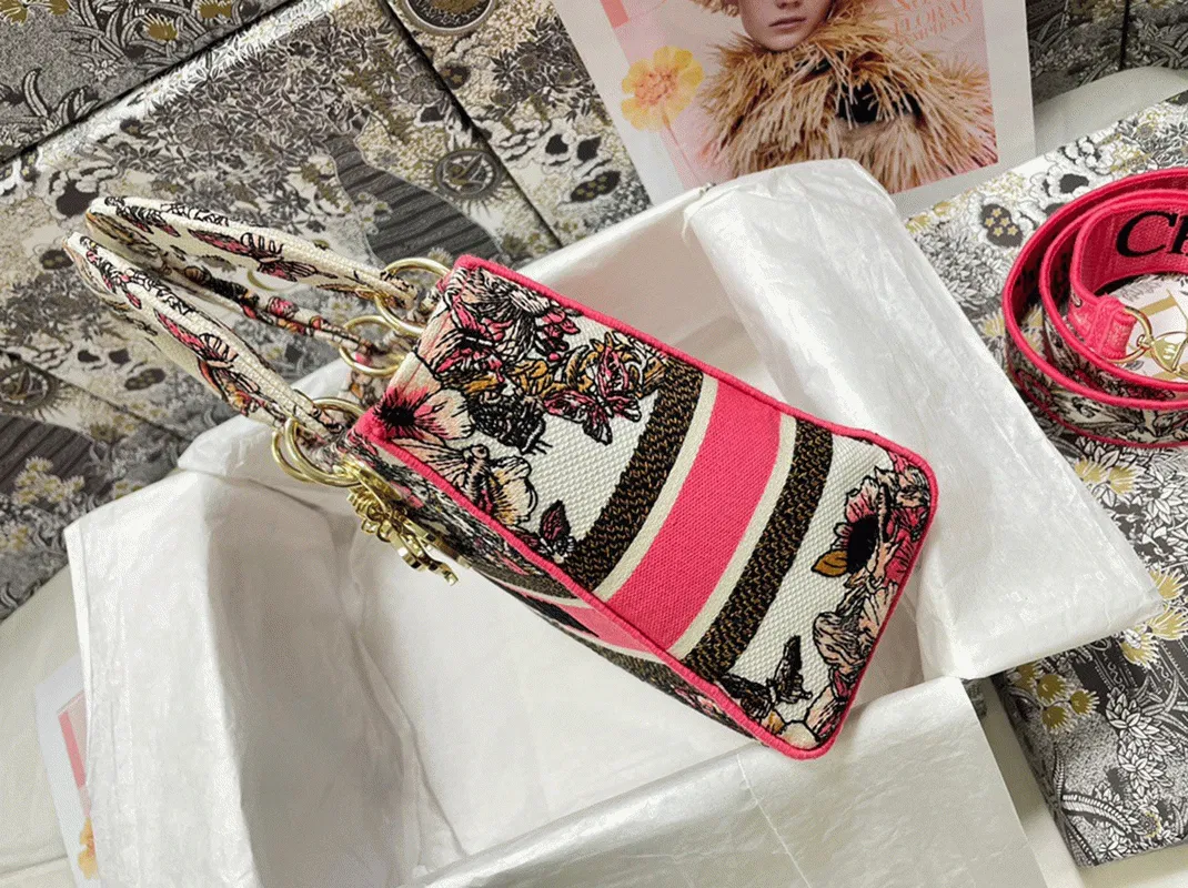 Dior Lady D-Lite Medium Bag in Multicolor Butterfly Embroidery — image 7