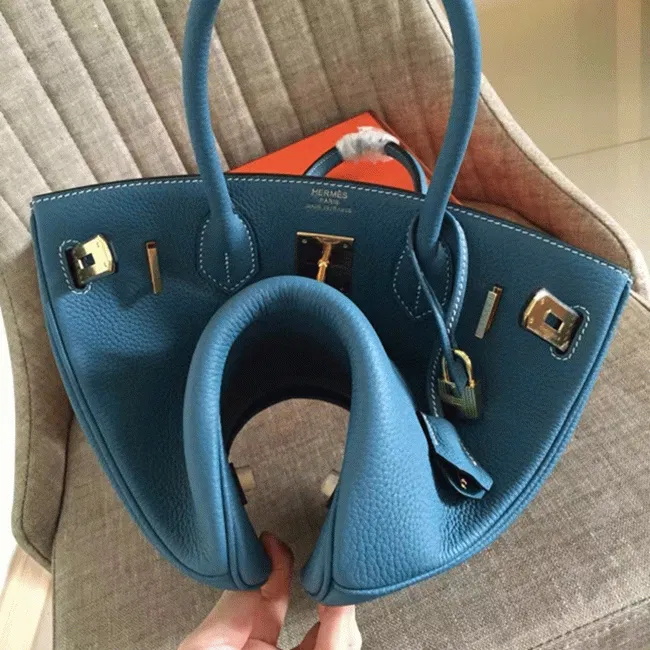 Blue Jean Luxury Hermes Birkin 35cm Tote — image 4
