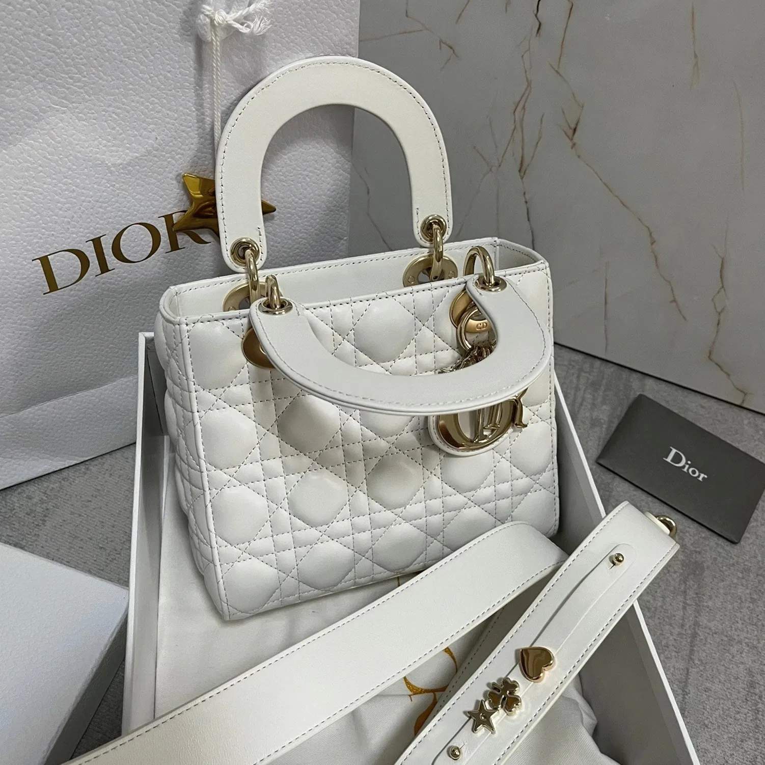 Dior Small Lady Dior My ABCDior Bag in White — image 7