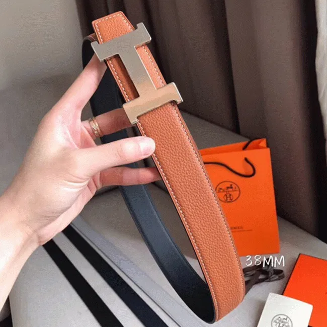 1:1 knockoff Hermes Constance belt buckle in brown shade