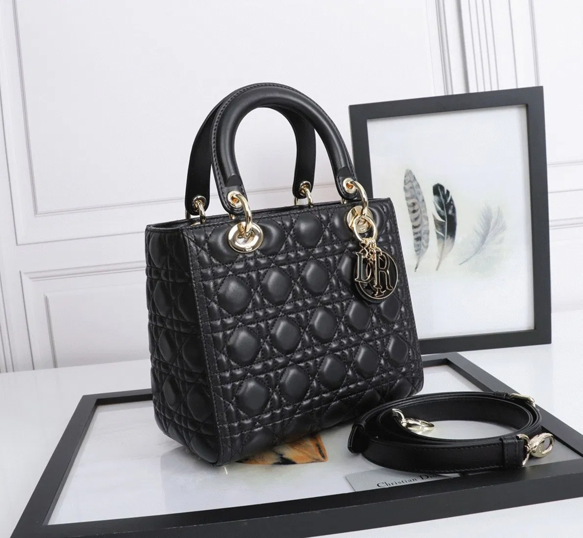 Dior Lady Dior Medium Bag in Black — image 8