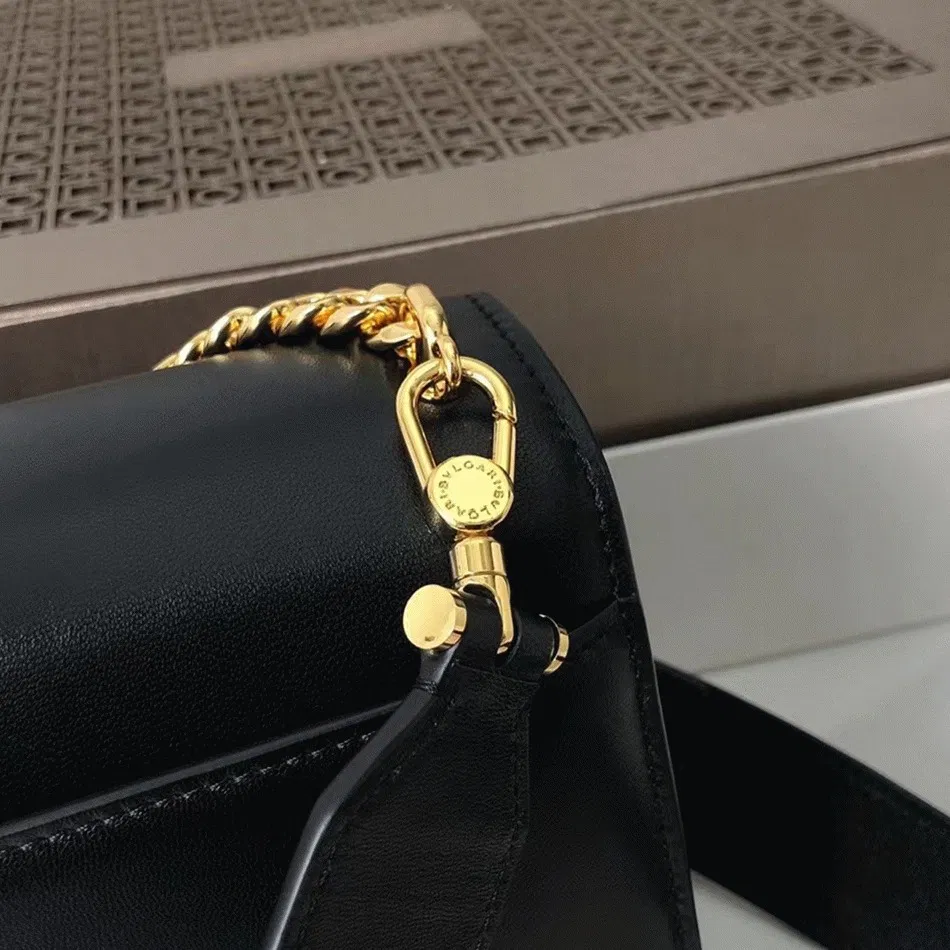 Bvlgari Serpenti Forever Medium Crossbody Bag with Chain Black — image 5