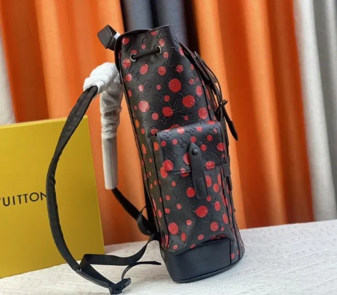 Louis Vuitton X YK Christopher Backpack In Red Infinity Dots — image 4