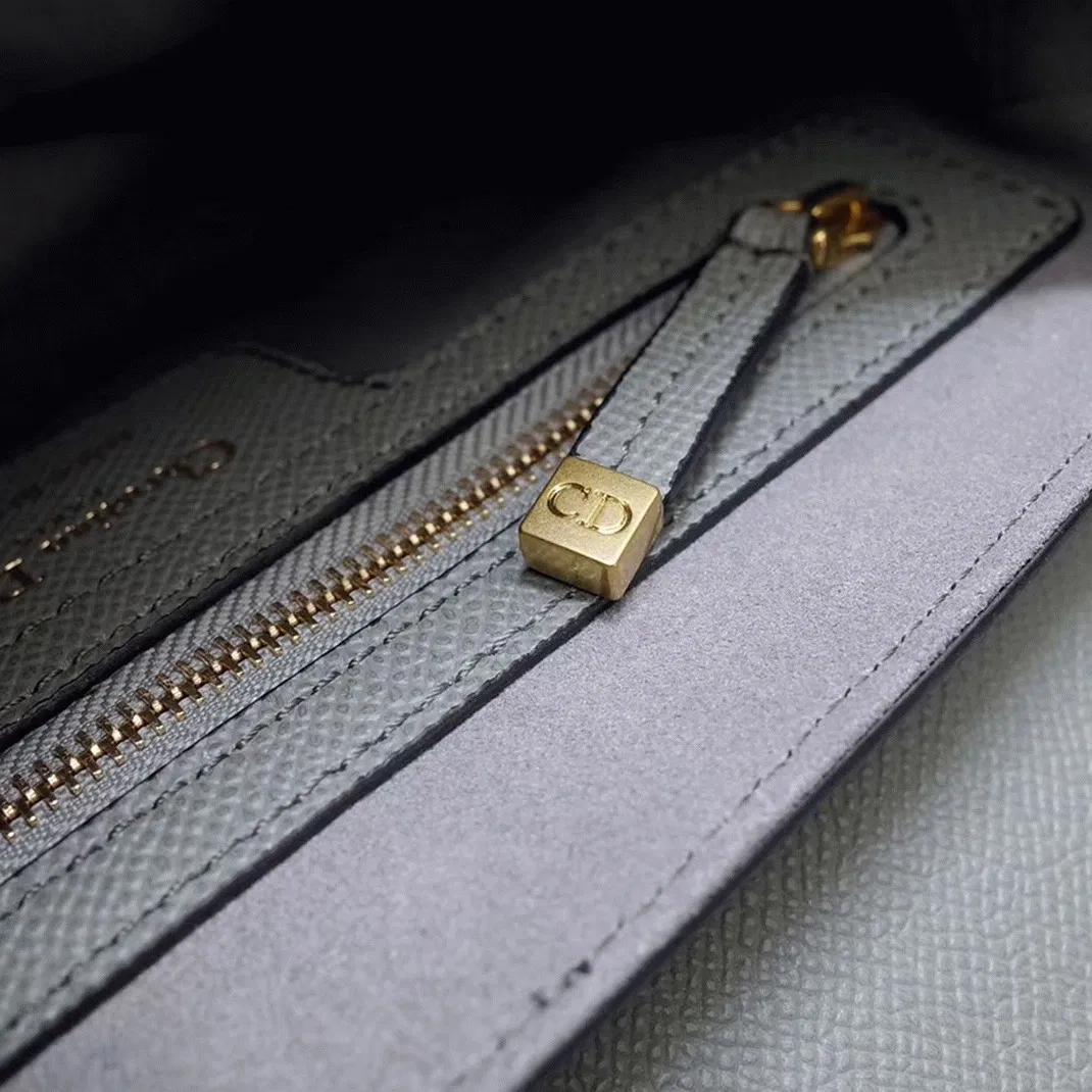 Dior Saddle Bag in Gray Grained Calfskin — image 4