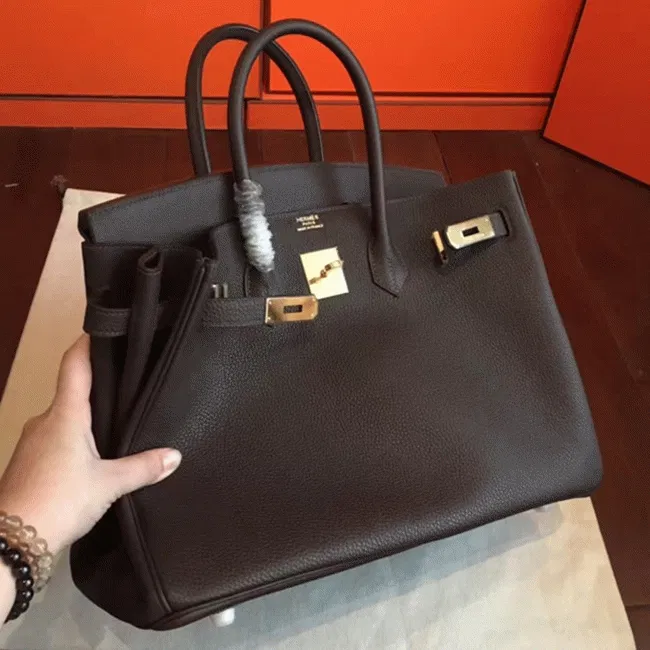 Top Quality Cafe Hermes Birkin 35cm High-End Copy — image 4