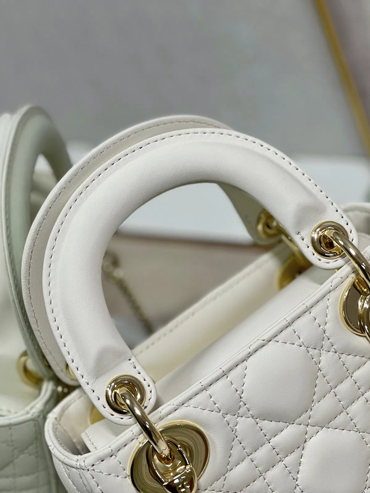 Dior Lady Dior Mini Bag in White — image 3