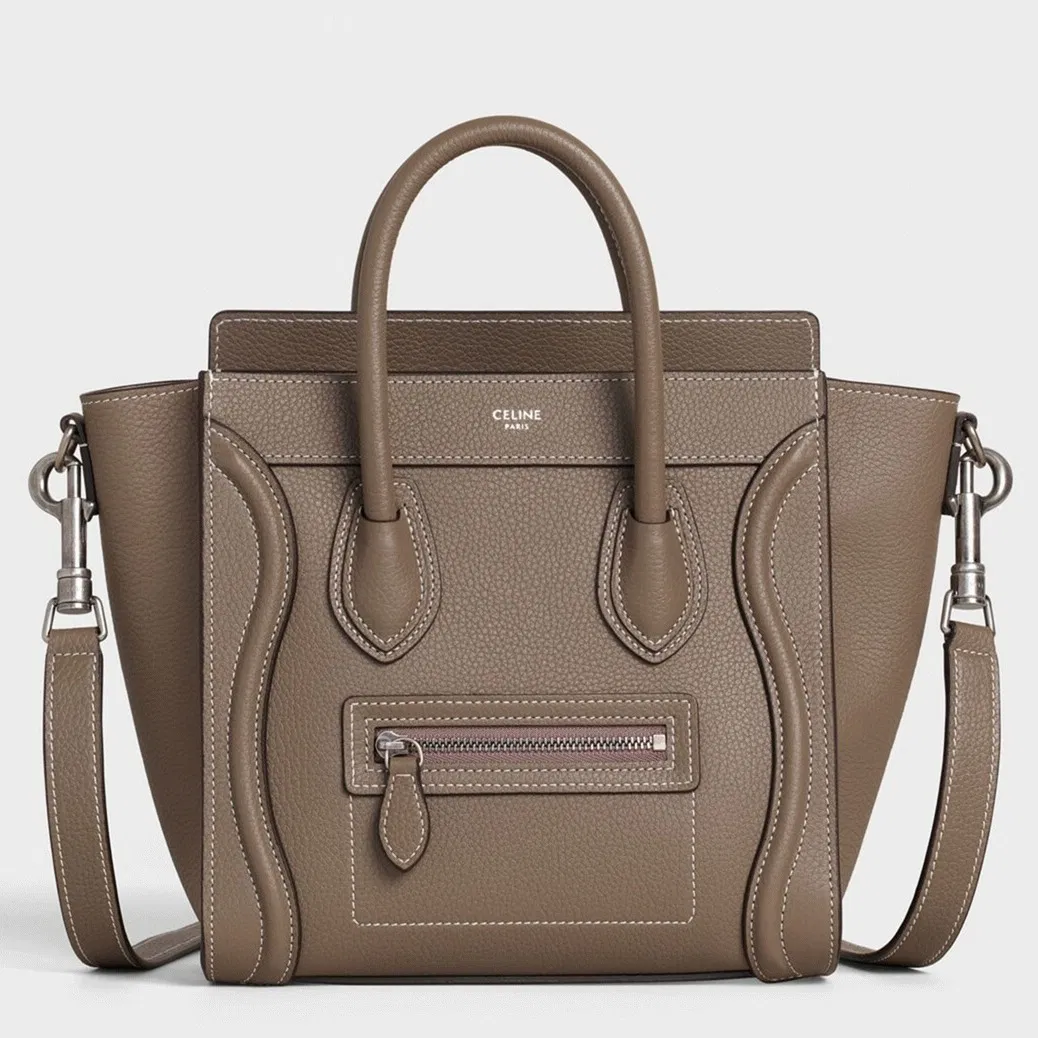 Celine Nano Luggage Tote Bag in Souris