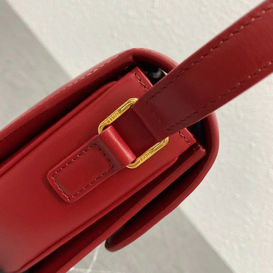 Top Quality Knockoff Celine Triomphe Teen Bag In Red — image 5
