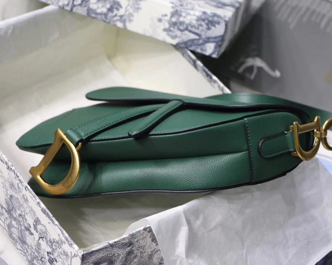Dior Saddle Bag in Green Grained Calfskin — image 7