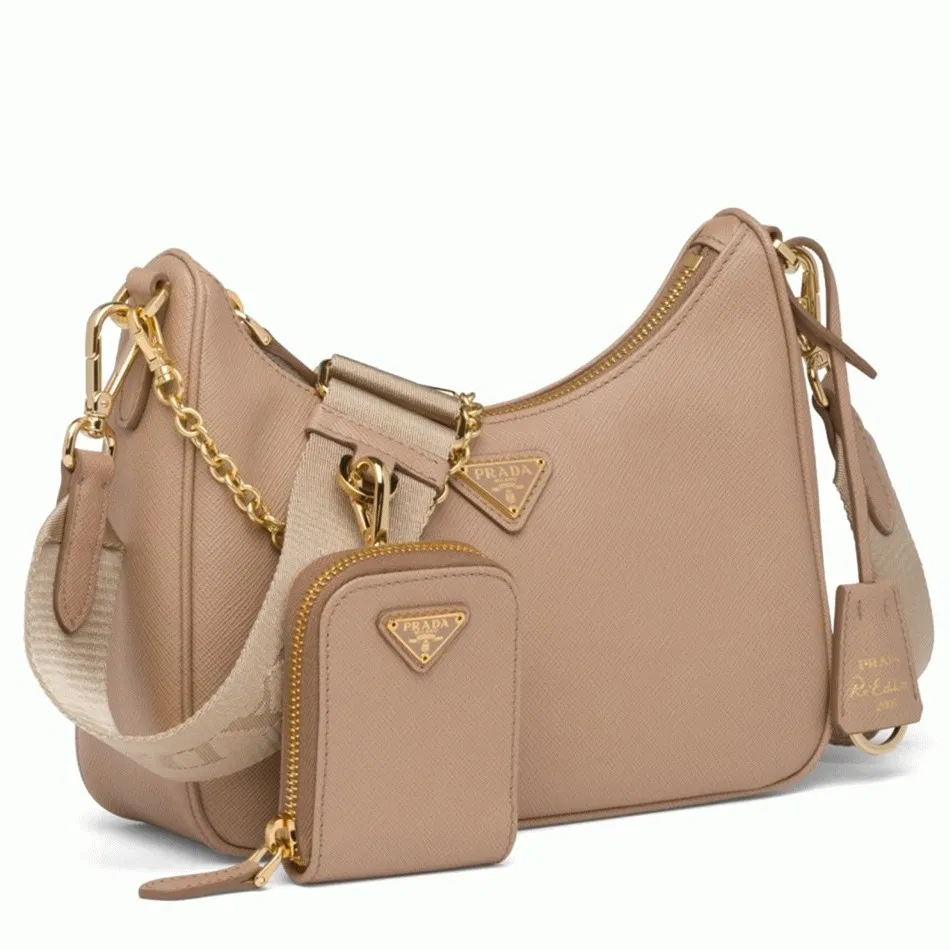 Prada Re-Edition Shoulder Bag in Beige