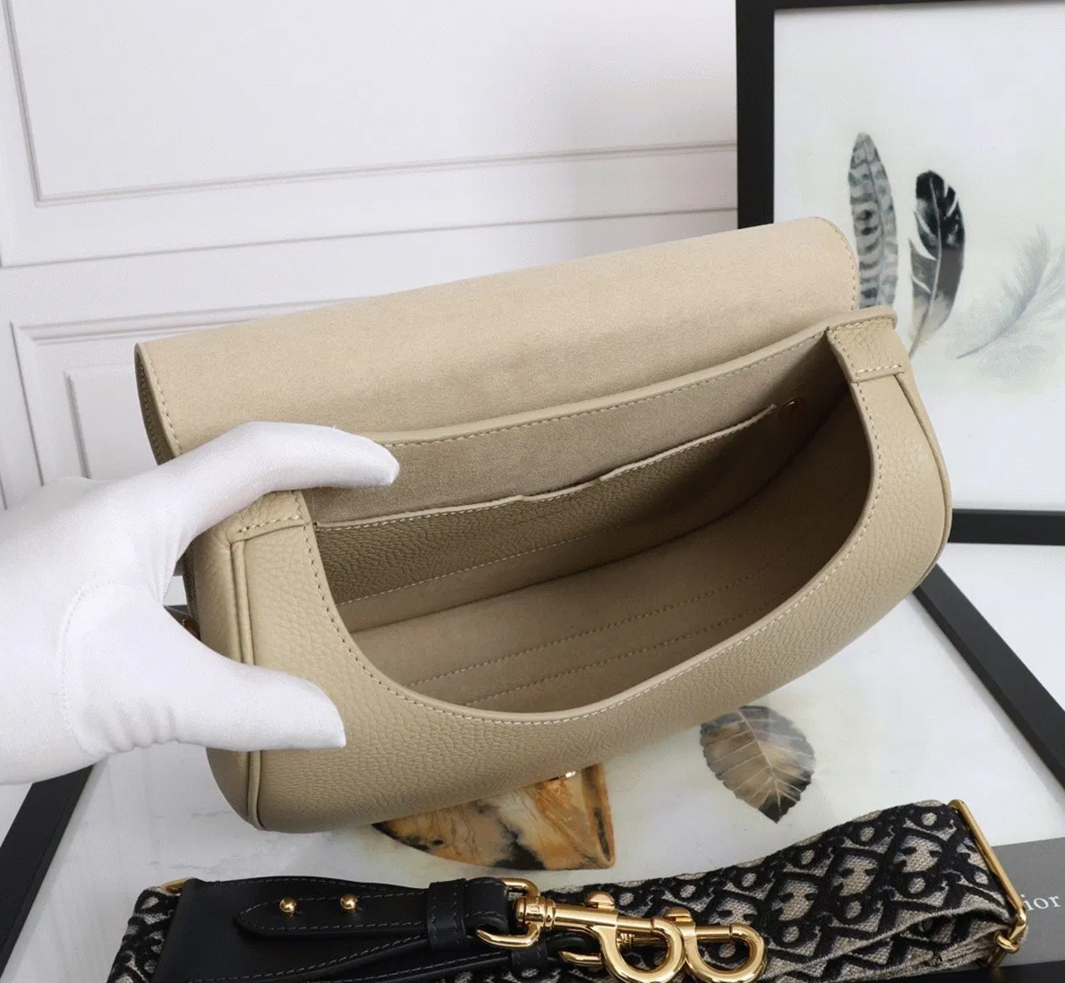 Dior Bobby Large Bag Knockoff in Beige — image 3
