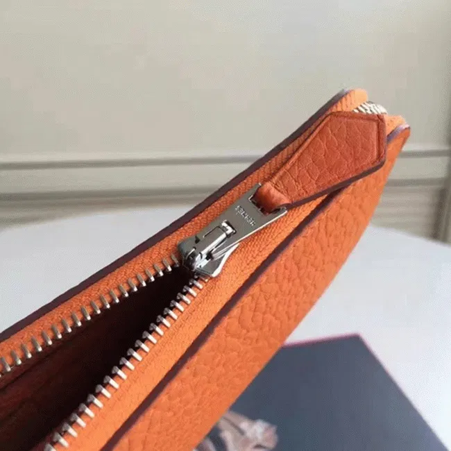 Orange 1:1 Hermes Wallet Azap Zipped — image 3