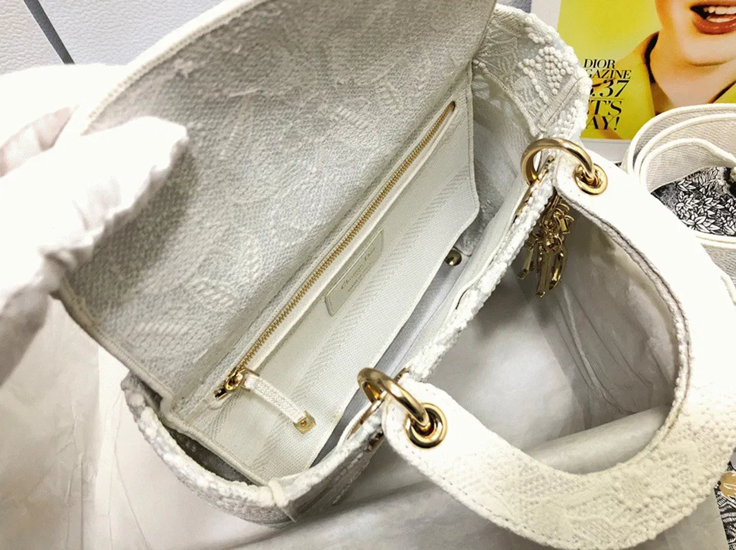 Dior Lady D-Lite Medium Bag in Embroidery with Macrame Effect — image 8