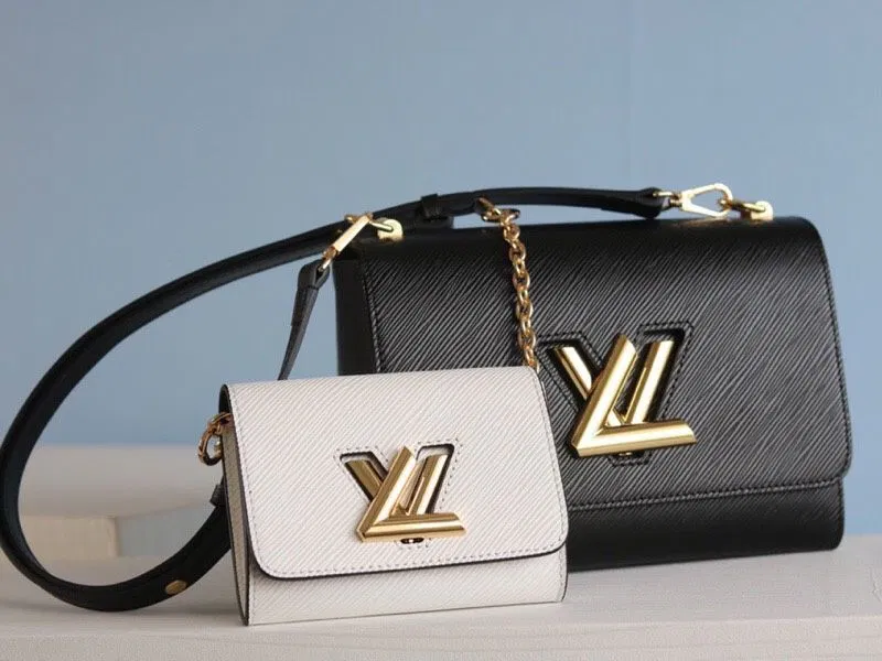 Louis Vuitton Epi Leather Twist MM And Twisty Bag In Black And White — image 3