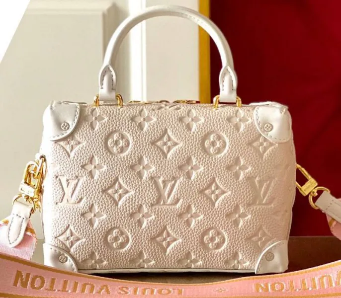 Louis Vuitton Monogram Empreinte Petite Malle Souple Handbag In Cream — image 2
