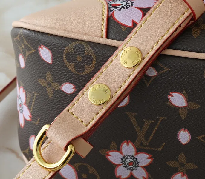 X TM Monogram Canvas Boulogne PM With Cherry Blossom — image 9