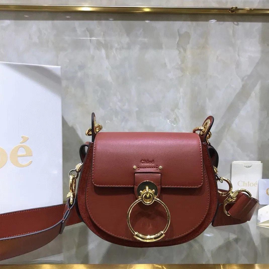 Top Quality Chloe Small Tess Shoulder Bag In Caramel Calfskin