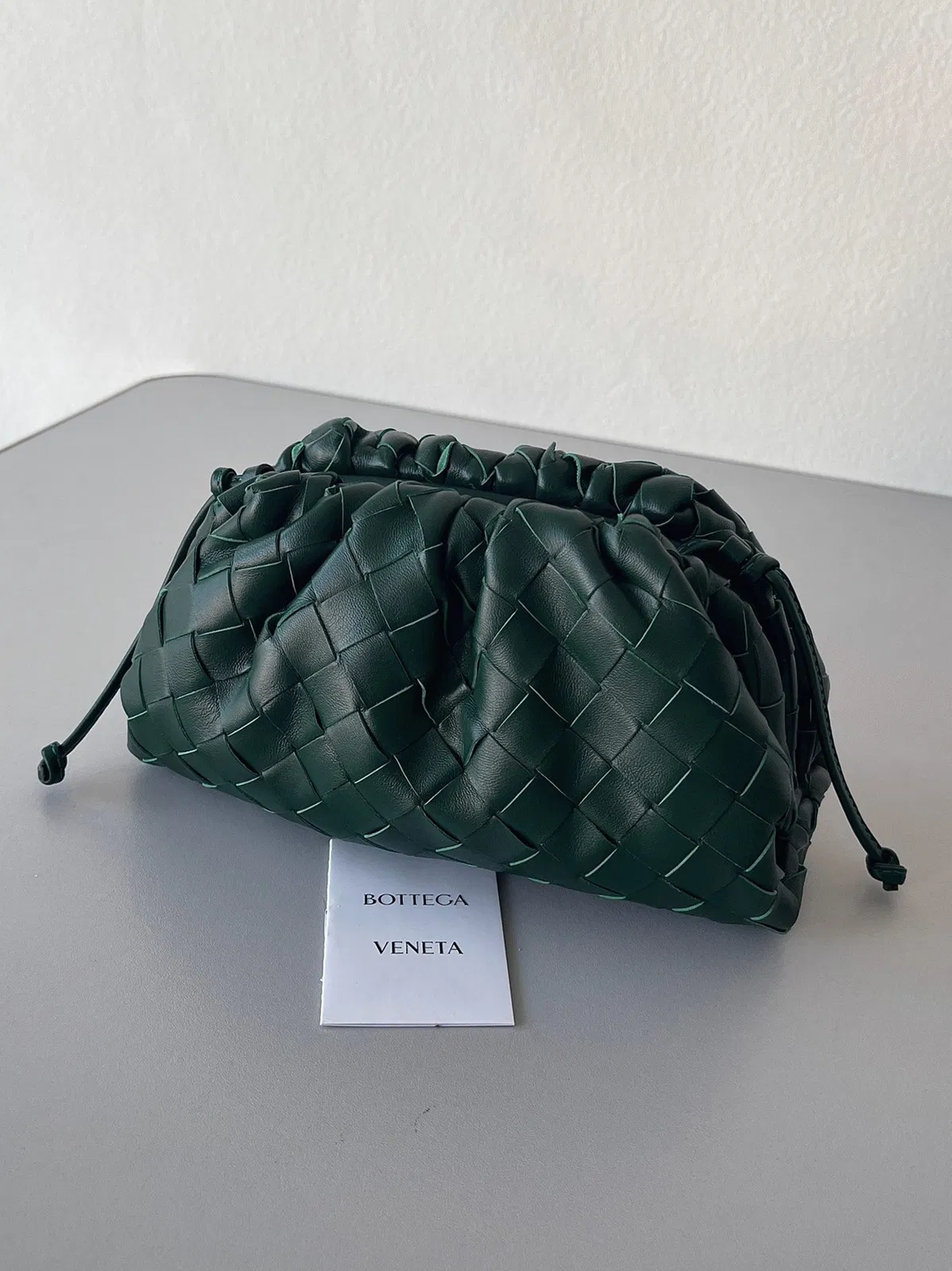 Knockoff Bottega Veneta Mini Pouch with Strap Raintree — image 7