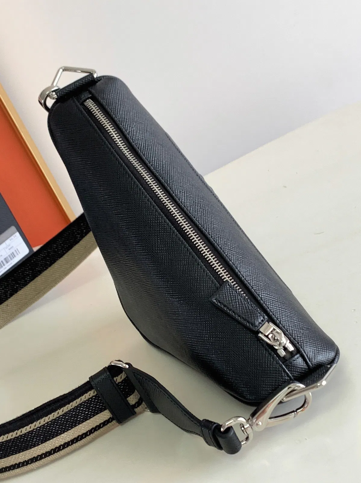 Prada Triangle Shoulder Bag in Black — image 3