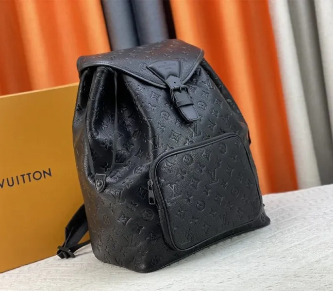 Louis Vuitton Taurillon Leather Montsouris Backpack In Black — image 2