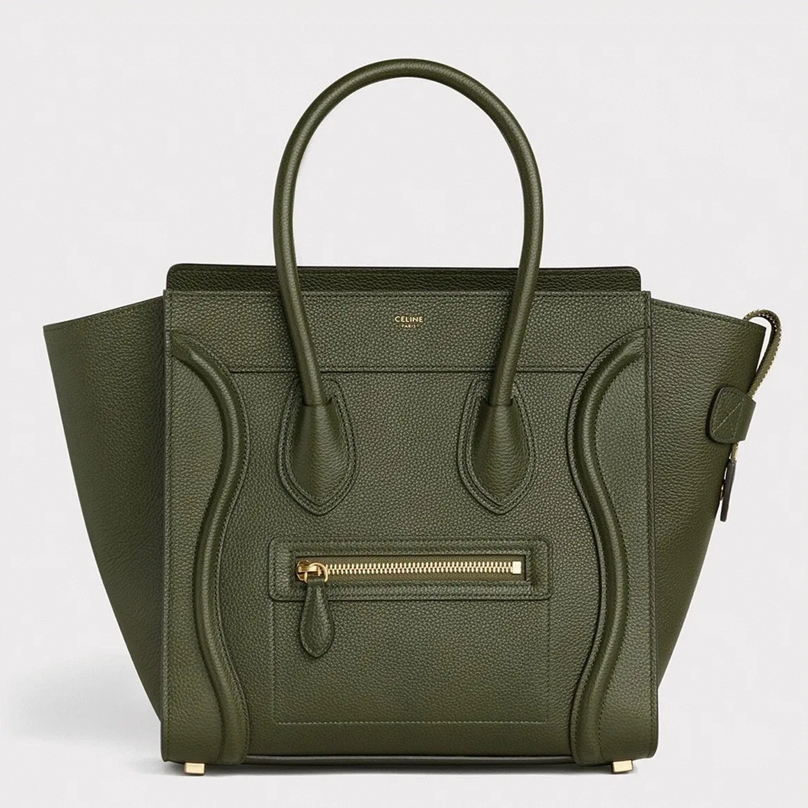 Celine Micro Luggage Tote Bag Knockoff in Khaki Green