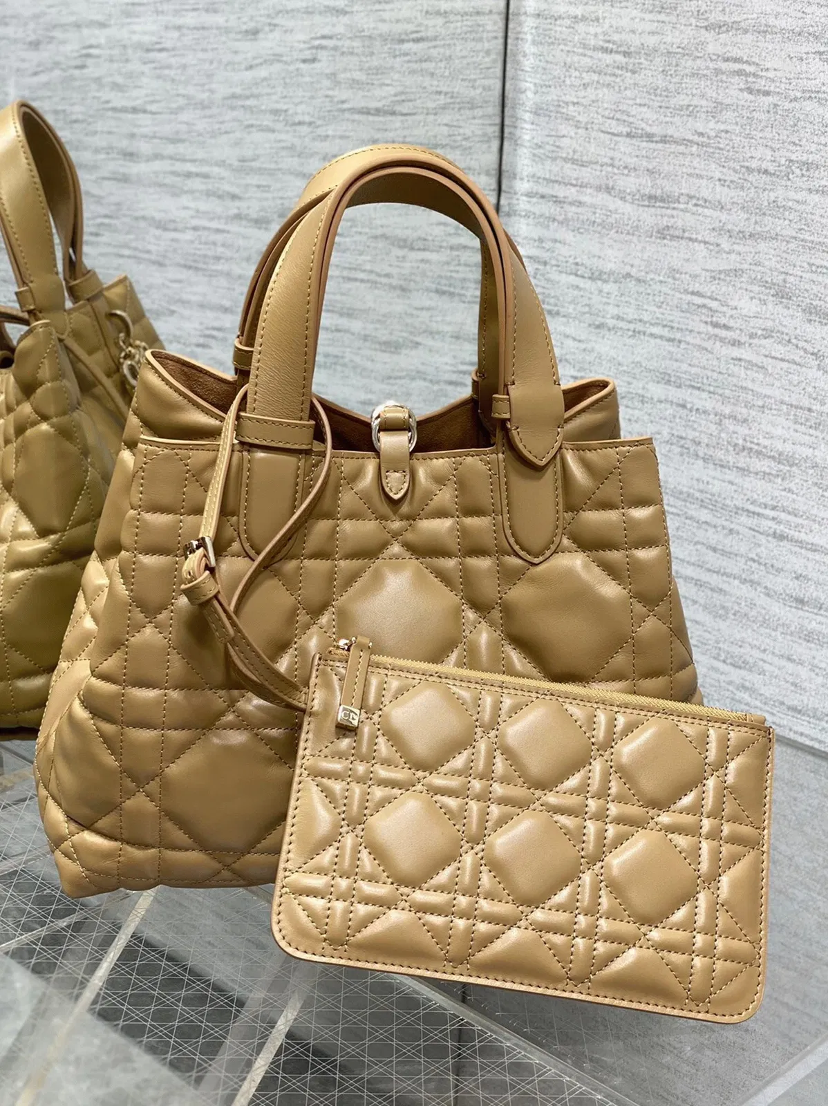 Dior Toujours Medium Bag in Tan Macrocannage Calfskin — image 2