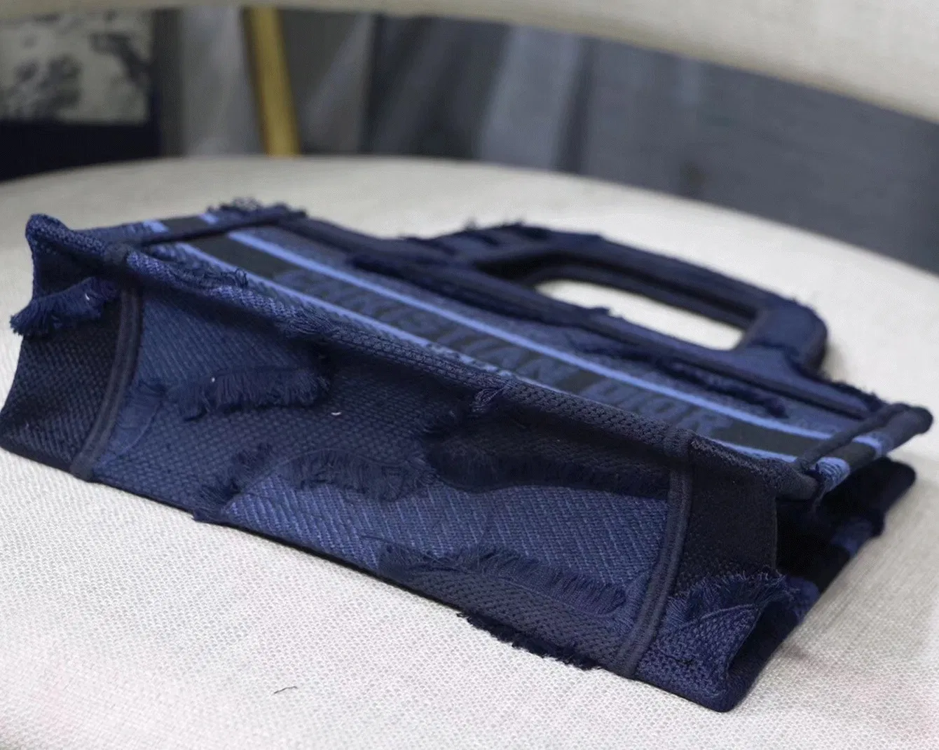 Dior Mini Book Tote Bag in Blue Camouflage — image 5