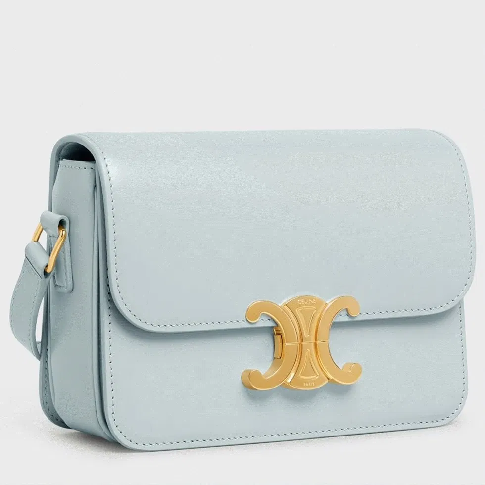 Top Quality Celine Triomphe Teen Bag In Mineral