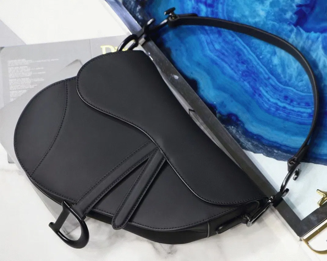 Dior Saddle Mini Bag Knockoff in Black Ultramatte Calfskin — image 11