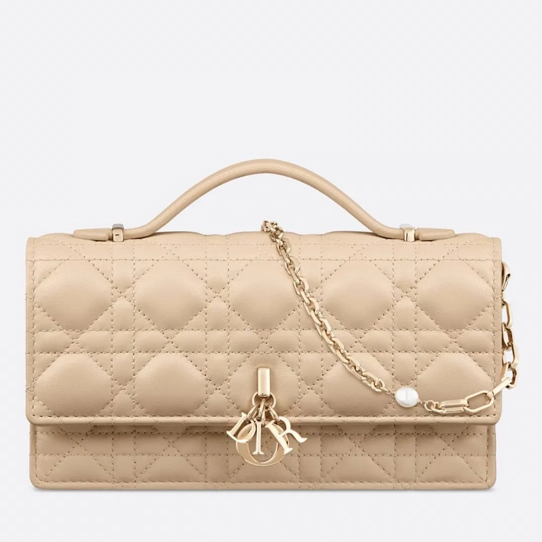 Dior Miss Dior Mini Bag in Beige Cannage Lambskin