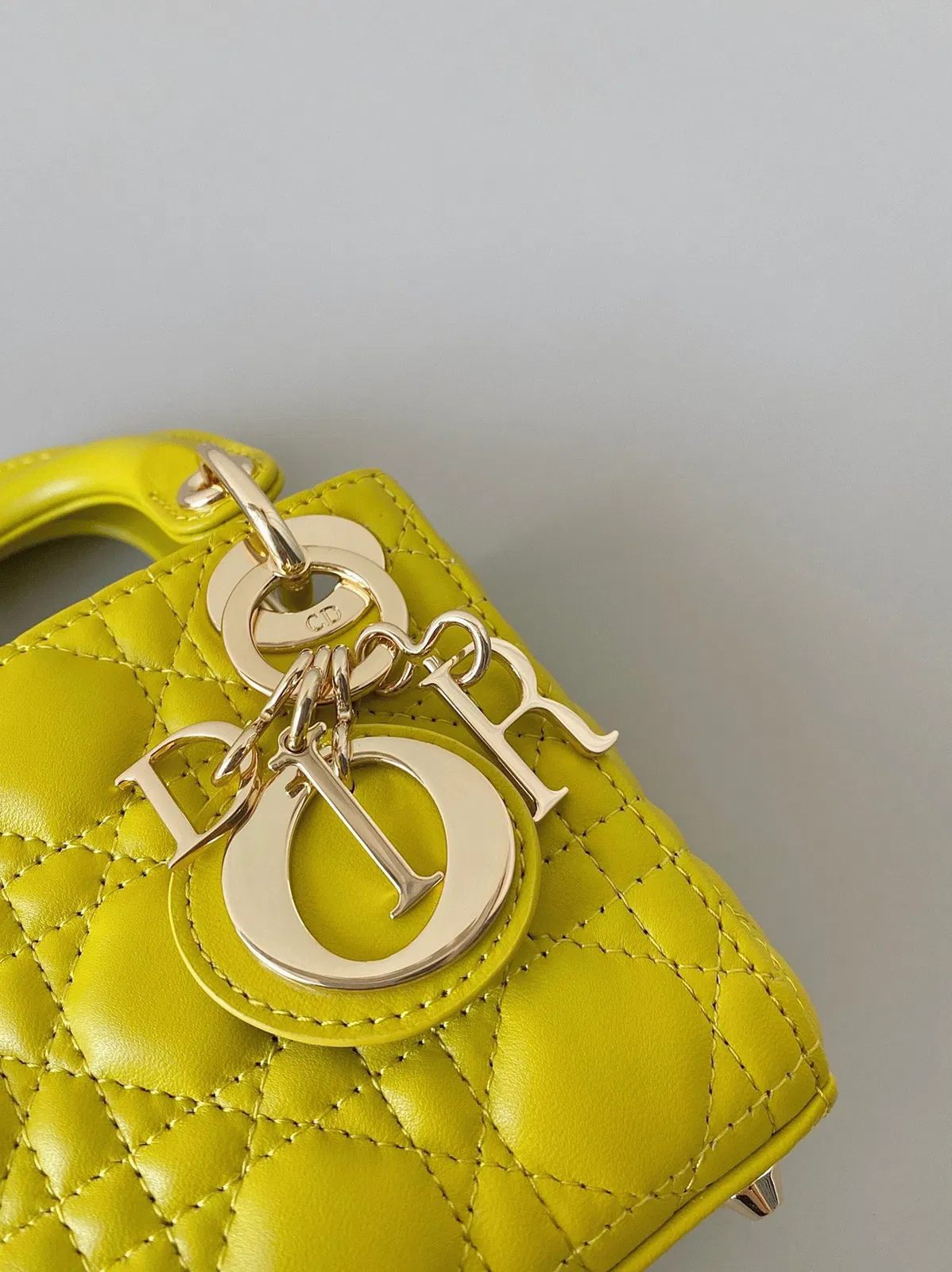 Dior Lady Dior Micro Bag in Yellow Cannage Lambskin — image 4
