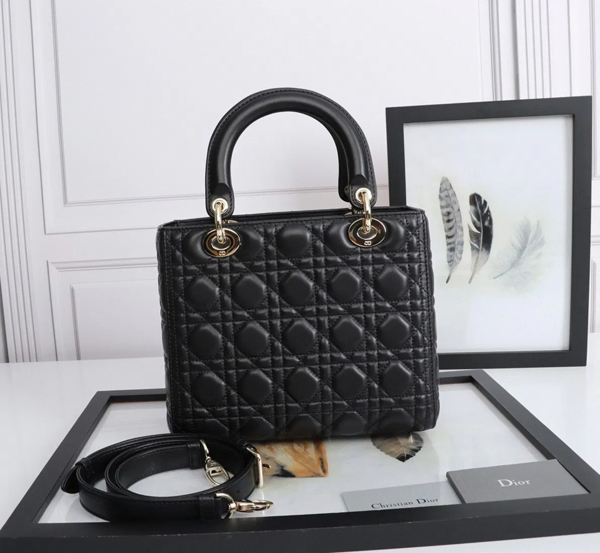 Dior Lady Dior Medium Bag in Black — image 5
