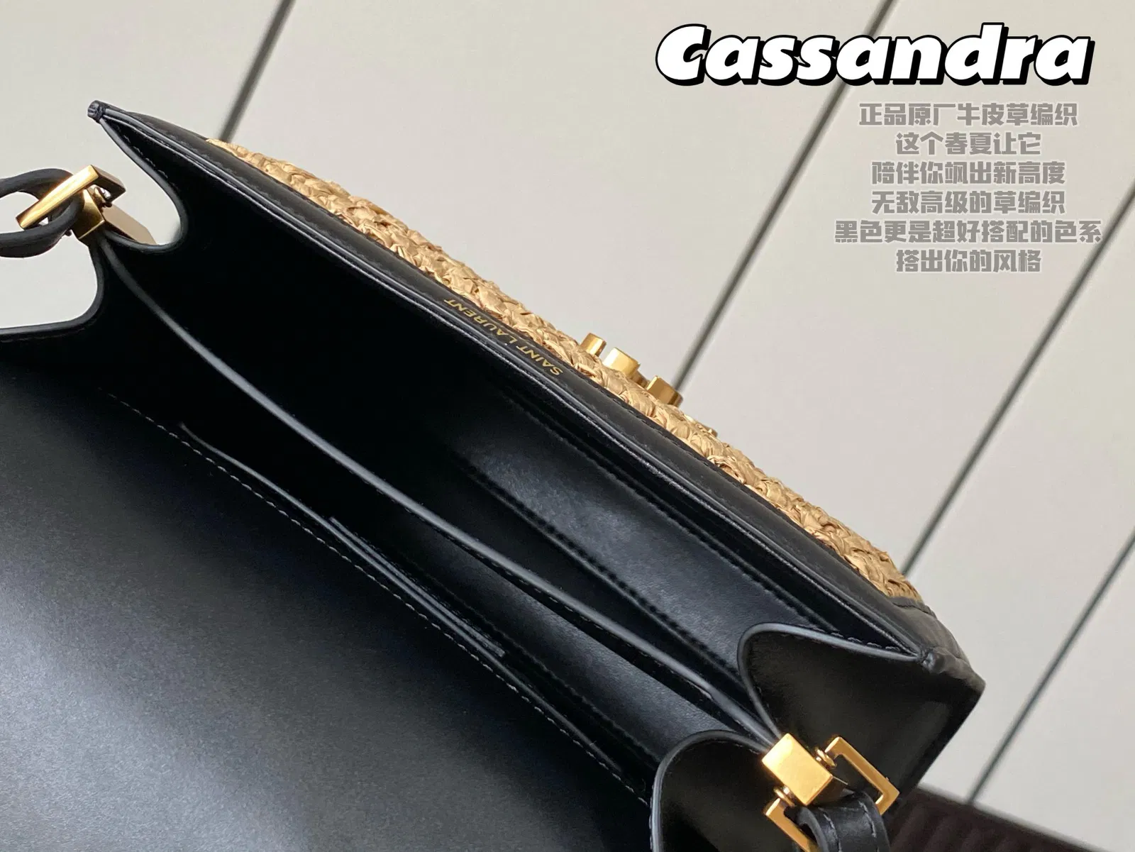 CASSANDRA MEDIUM CHAIN BAG IN CROCODILE-EMBOSSED SHINY LEATHER — image 3