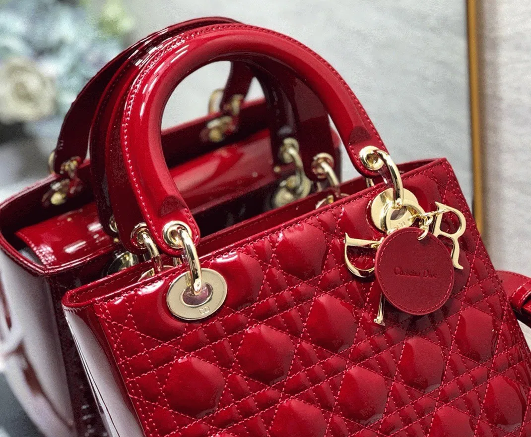 Dior Lady Dior Medium Bag in Red — image 5