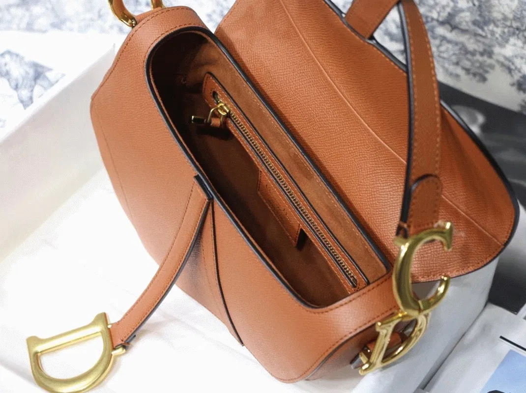 Dior Saddle Bag in Dark Tan Grained Calfskin — image 6