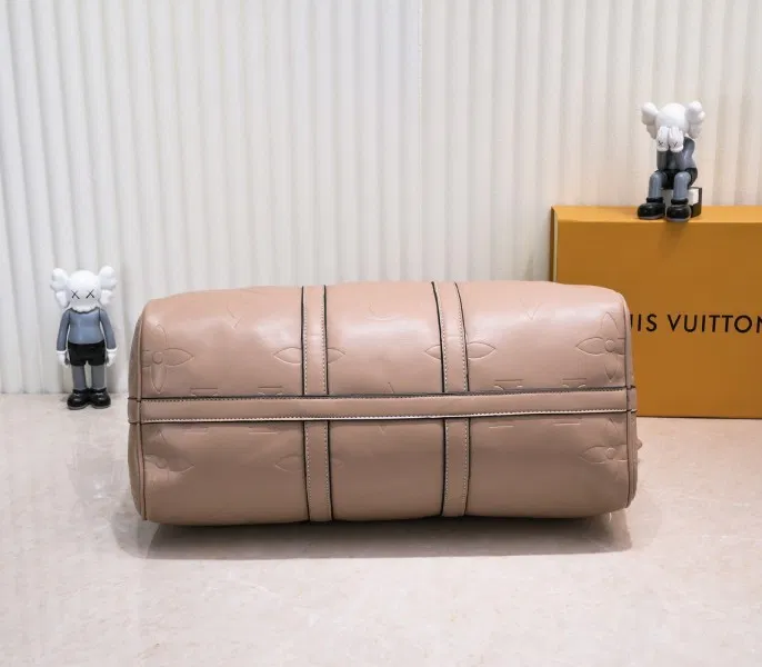 LV Monogram Empreinte Keepall Bandouliere 45 In Tourterelle Gray — image 3
