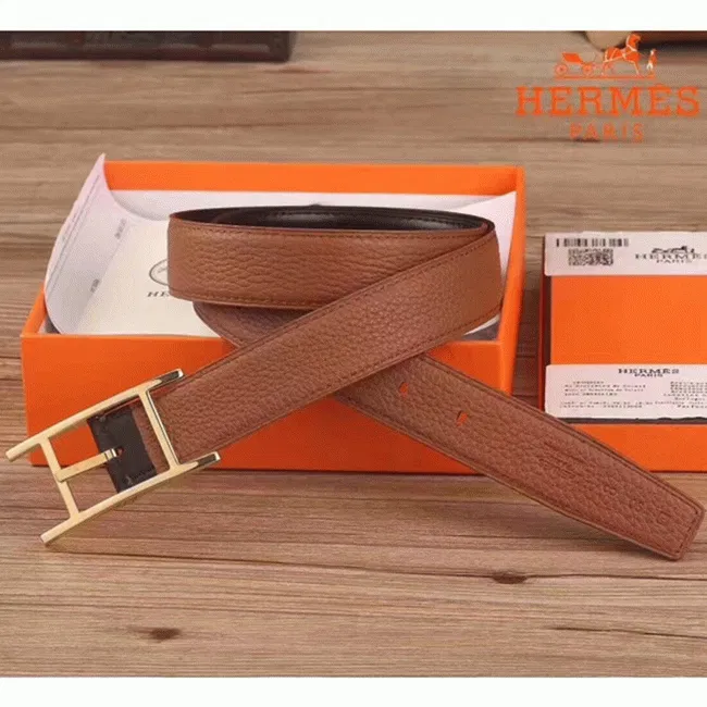 1:1 Hermes Quentin reversible belt in brown tone — image 3
