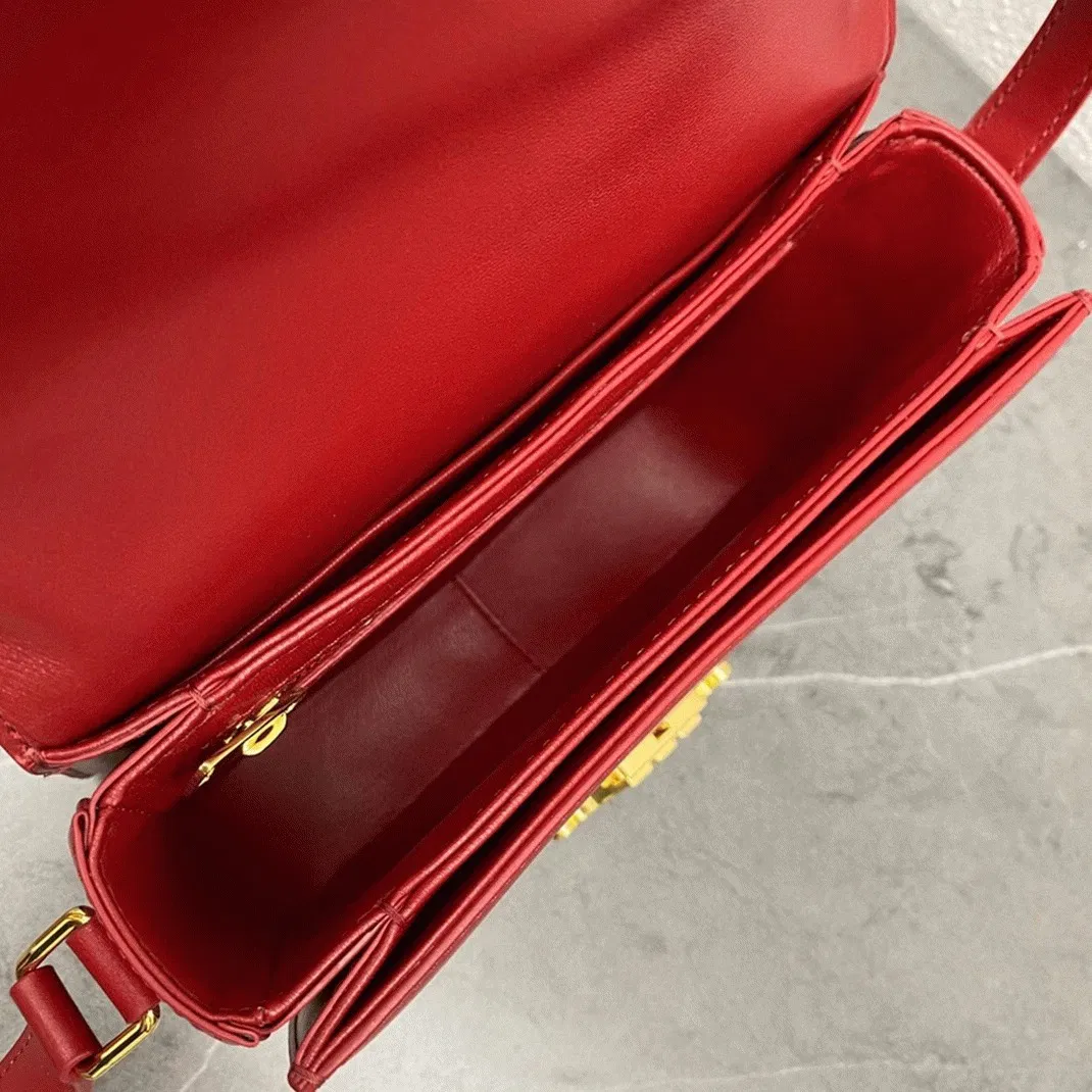 Top Quality Knockoff Celine Triomphe Teen Bag In Red — image 14