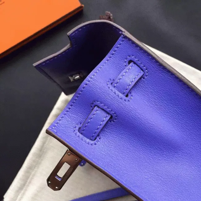 Blue Swift Leather Hermes Kelly Danse Shoulder Bag — image 4