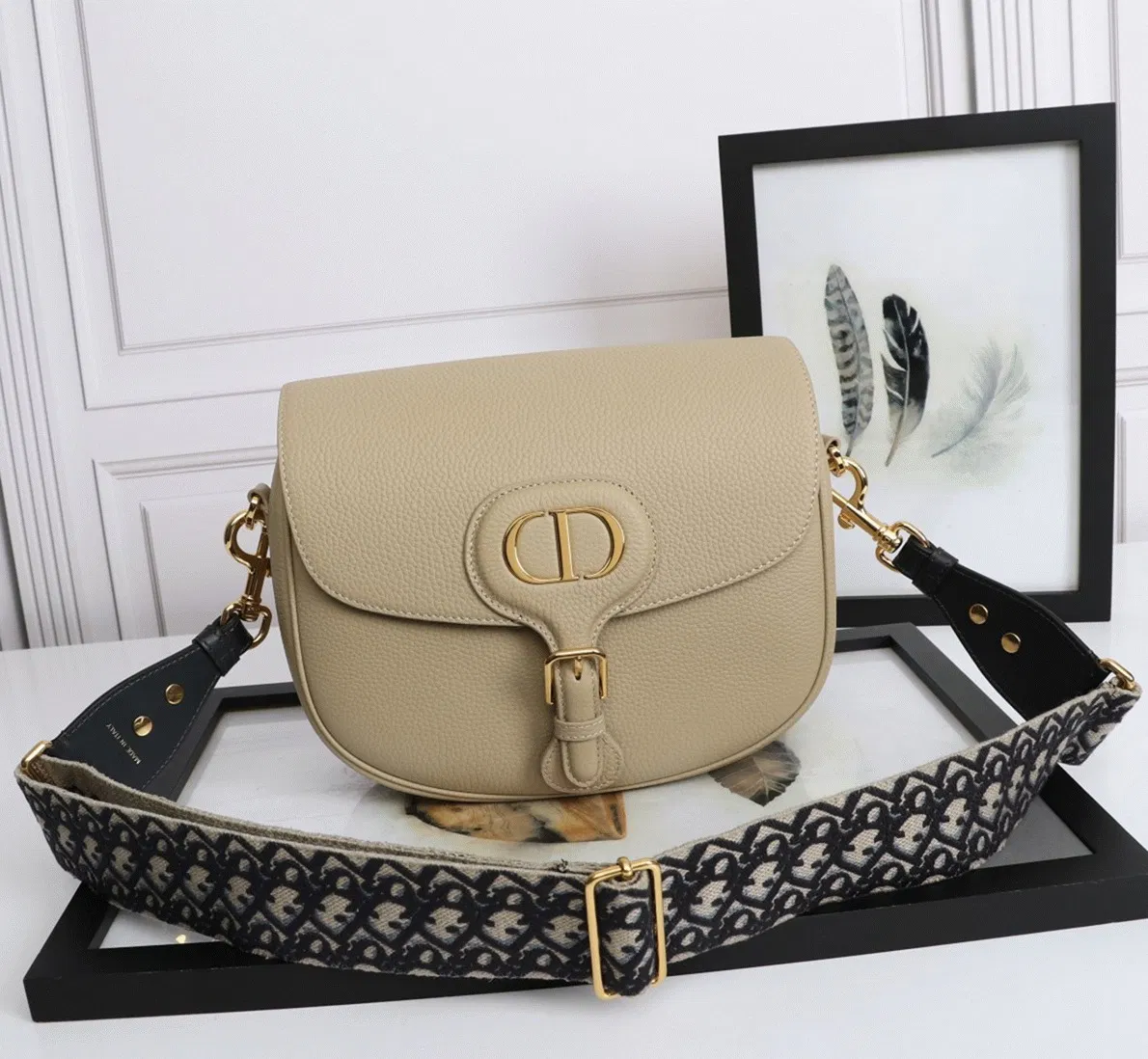 Dior Bobby Large Bag Knockoff in Beige — image 4