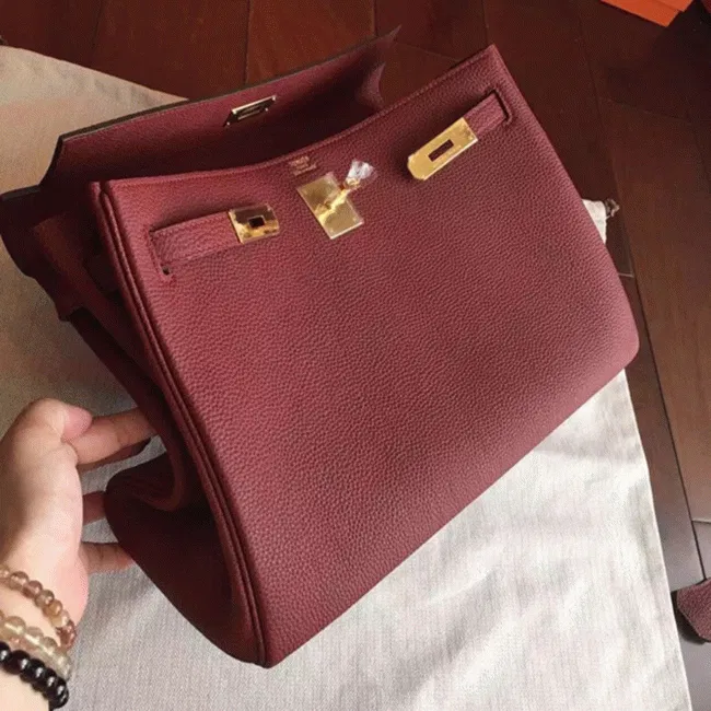 Bordeaux Clemence Hermes Kelly 35cm Rich Color Bag — image 5