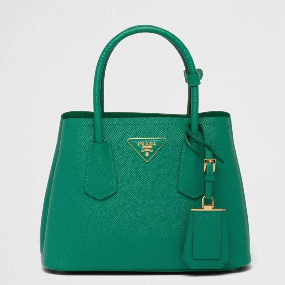 Green Prada Double Mini Bag Best