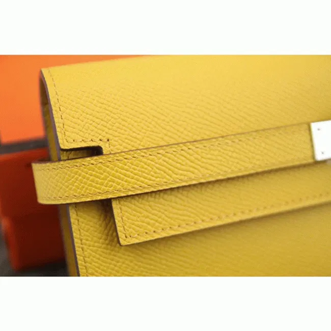Yellow Hermes Kelly Longue wallet — image 7