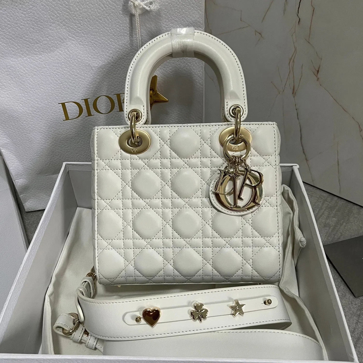 Dior Small Lady Dior My ABCDior Bag in White — image 9