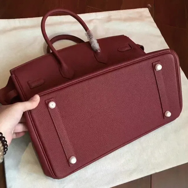 Bordeaux Color Top Designer-Inspired Hermes Birkin 35CM — image 6