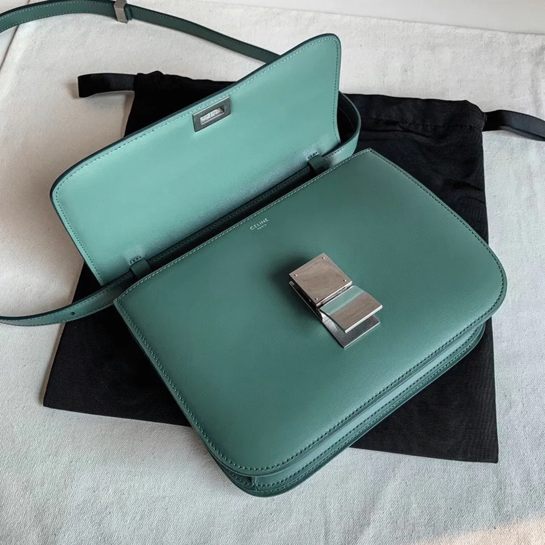 Top Quality Celine Classic Box Medium Bag In Celadon — image 8